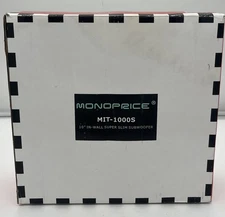 NEW in Box Monoprice MIT-1000S In Wall Super Slim Subwoofer 10” White
