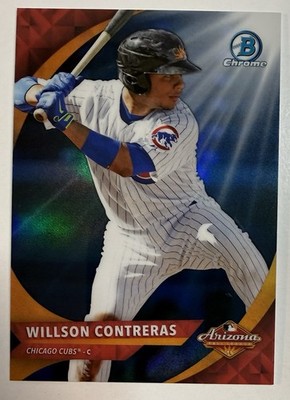 Willson Contreras 2016 Bowman Chrome Arizona Blue Refractor #d 14/150 #AFL-WC Rc