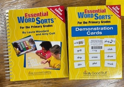 Really Good Stuff Essentials Word Sorts for Primary Grades Book/Demo Cards