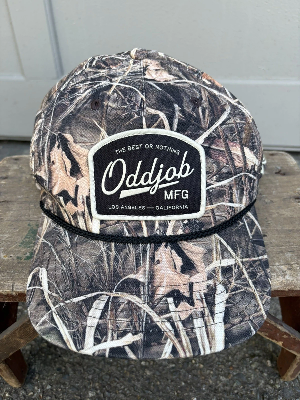 Oddjob Hat Cap Strap Back Mens Real Tree Camo Cotton