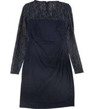 American Living Womens Floral Shift Dress, navy, 6