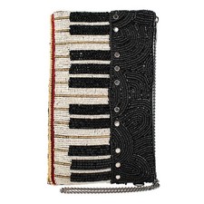 Mary Frances Keys To My Heart Beaded Piano Keys Crossbody Phone Bag