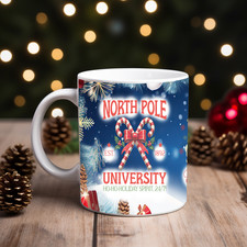 Christmas Mug Festive Coffee Tea Xmas Gift Present Gift Box NorthPole University