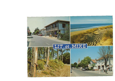Ansichtskarte  (Frankreich) lit et mixe gelaufen 1982 m Stempel von Dort