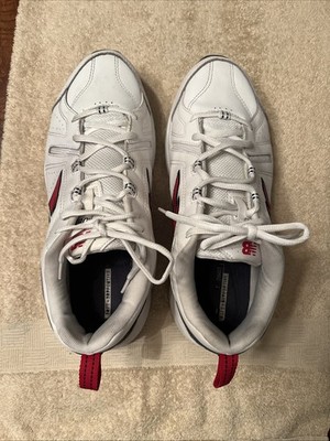New Balance 608 V5 (MX608HR5) White Red Shoes Sneakers Men display picture 1