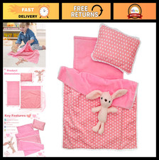 Soft Baby Doll Bedding Set with Blanket, Mattress  Pillow - Fits 16-18" Dolls,