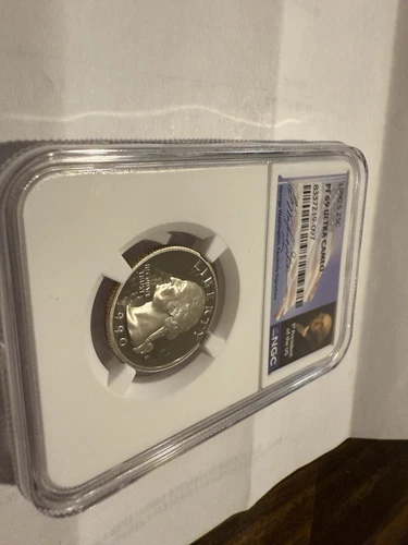 1990 S Washington Proof Quarter Graded PF69 Ultra Cameo NGC Coin Patriotic Label