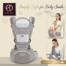 Babytrage Neugeborene, Babytrage 6 in 1, Baby Hüftsitz verstellbar Ergonomisch