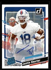 2023 Donruss Rated Rookie Autographs Justin Shorter RC Auto #310