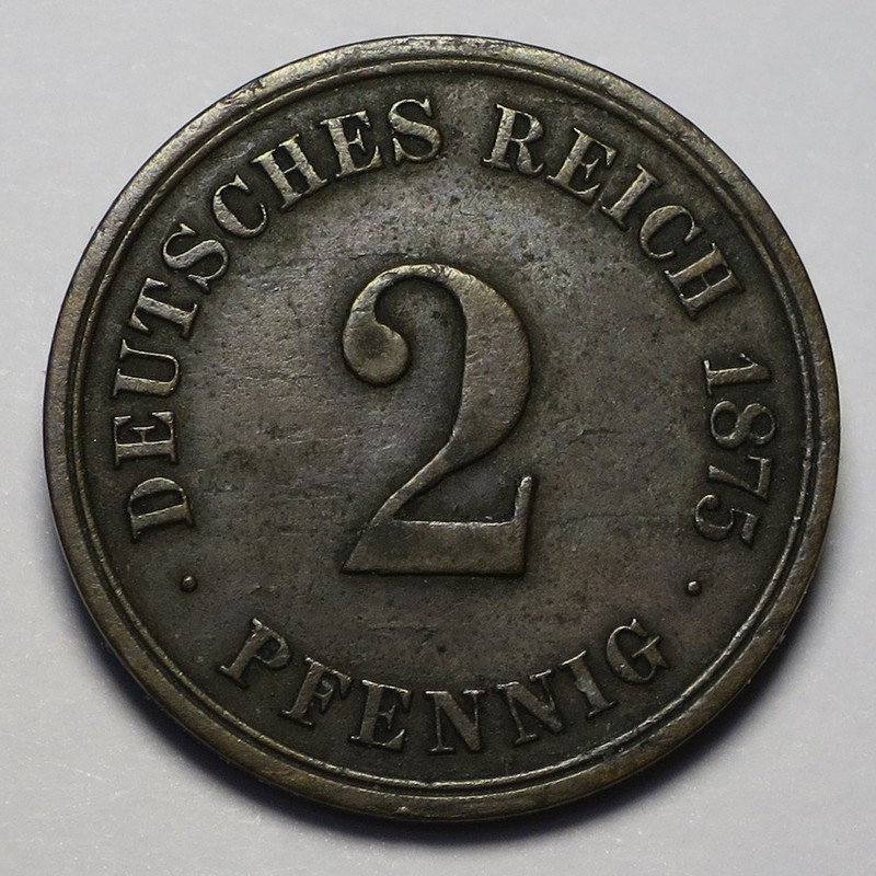 Germany 1875 A 2 Pfennig - German Empire - KM# 2 Berlin - VF