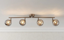 Jola 4 Light Spotlight Bar Ceiling Nickel Effect Dimmable (Brand New)