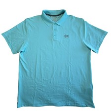 Under Armour HeatGear Polo Shirt Mens 2XL Blue Short Sleeve Performance NEW