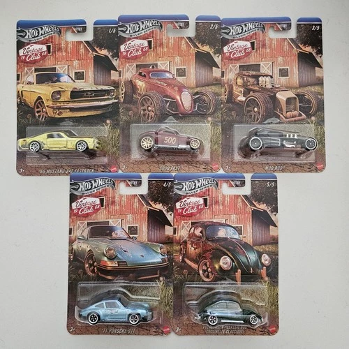 2026 Hot Wheels Complete Set Lot Of 5 Silver Series Vintage Club 1968