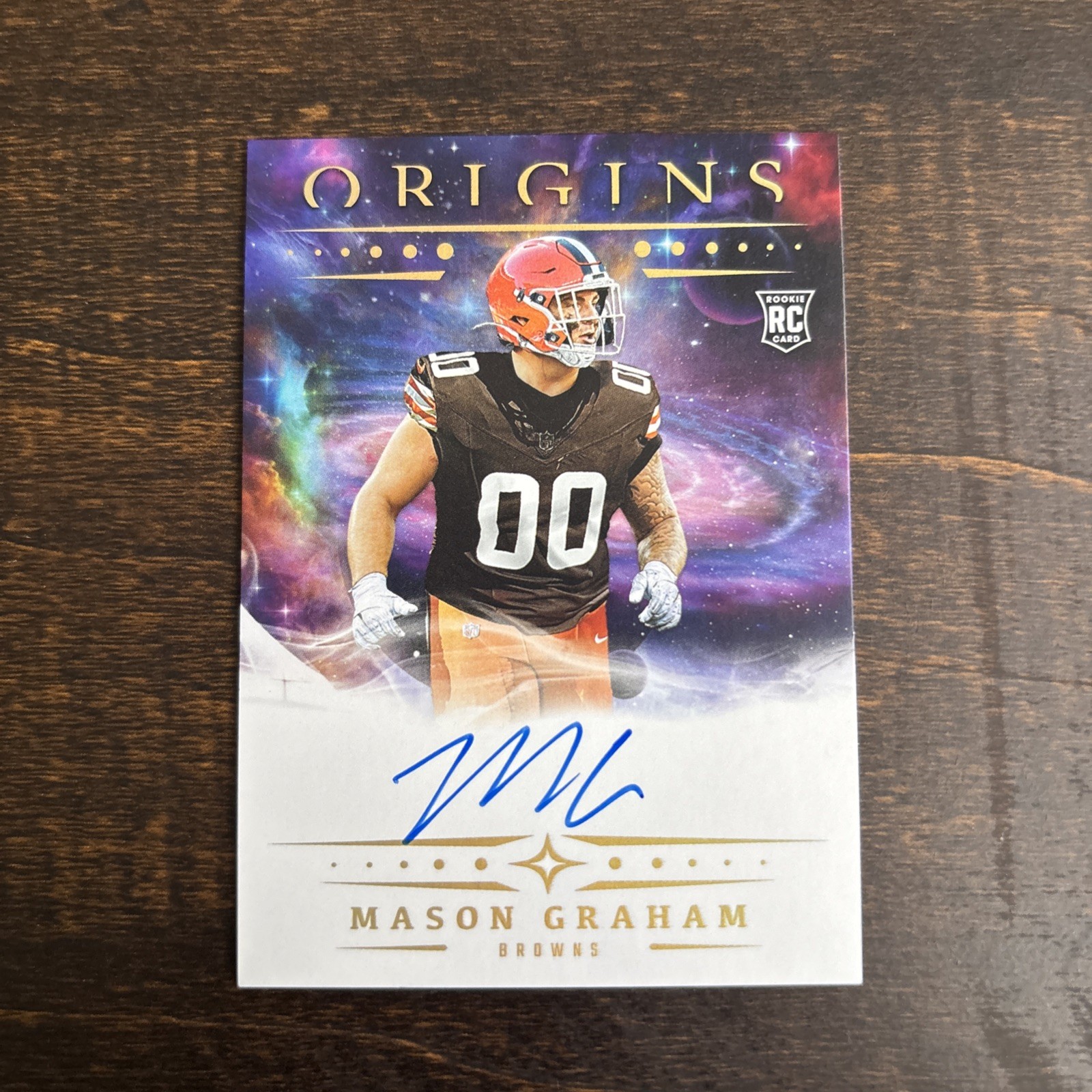 2025 Panini Origins #RA-MGR Mason Graham Rookie On Card Auto - Cleveland Browns