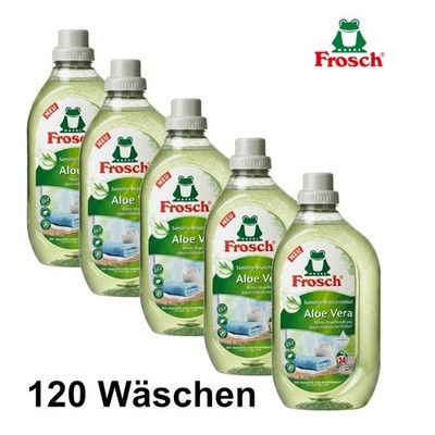 Frog Laundry Detergent Sensitive Aloe Vera Organic Liquid 5 x 1.44L 120 Washes NEW ORIGINAL PACKAGING
