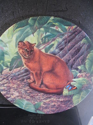 1990 THE JAGUARUNDI by Lee Cable Great Cats of the Americas Jaguar Ltd Ed  Plate