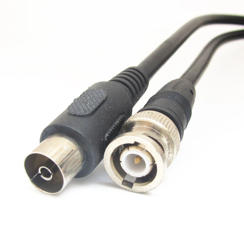 1pc 9ft BNC Male to TV Pal Female RG-59U Coaxial 75Ω RG Crimp Pigtail Cable - Image 2 of 4