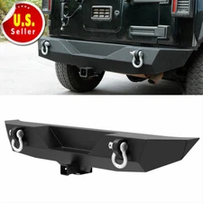 Rear Bumper for 2007-2018 Jeep Wrangler JK & Unlimited w/ D-Rings Shackles
