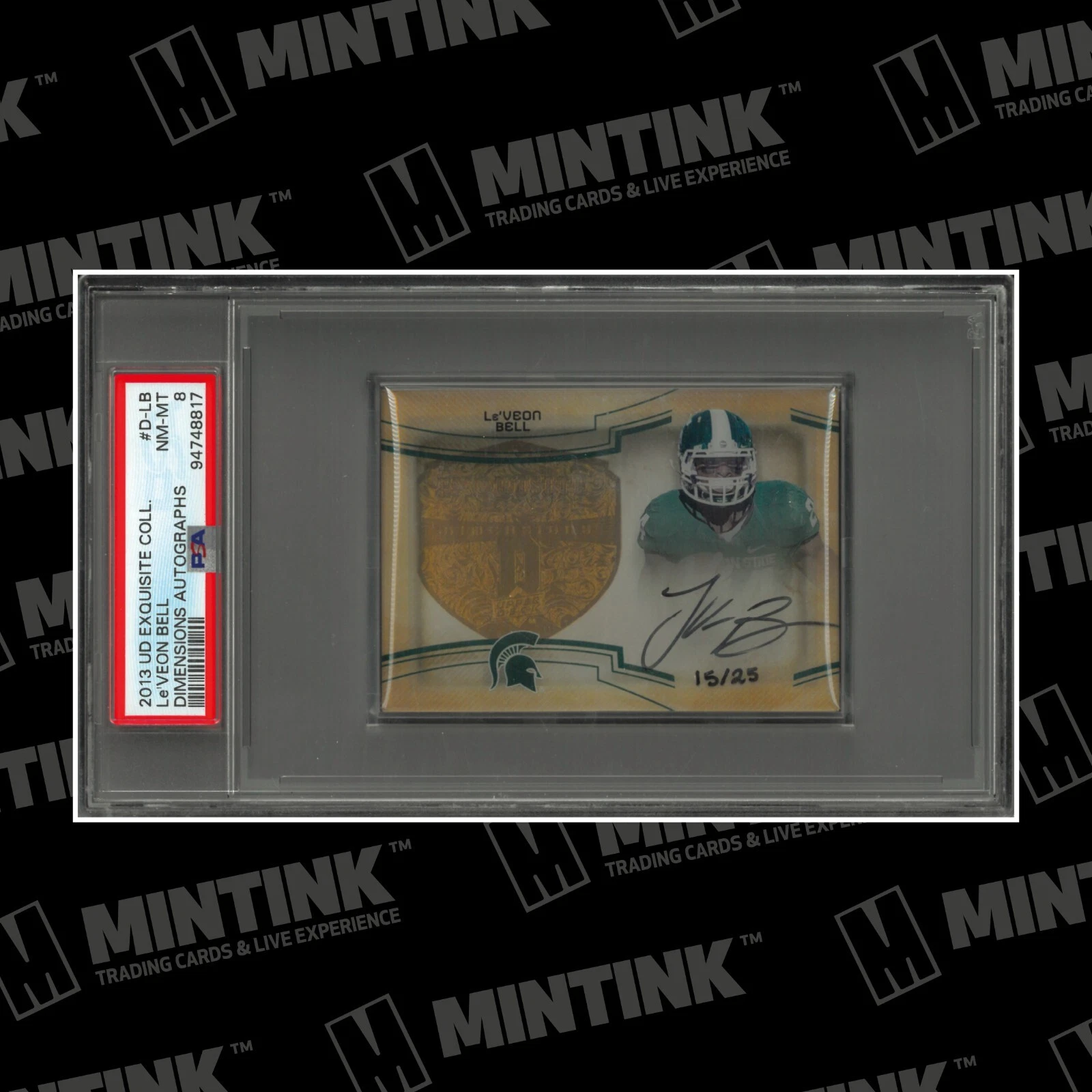 Le'Veon Bell Upper Deck Exquisite Collection Dimensions Autographs #DLB Base