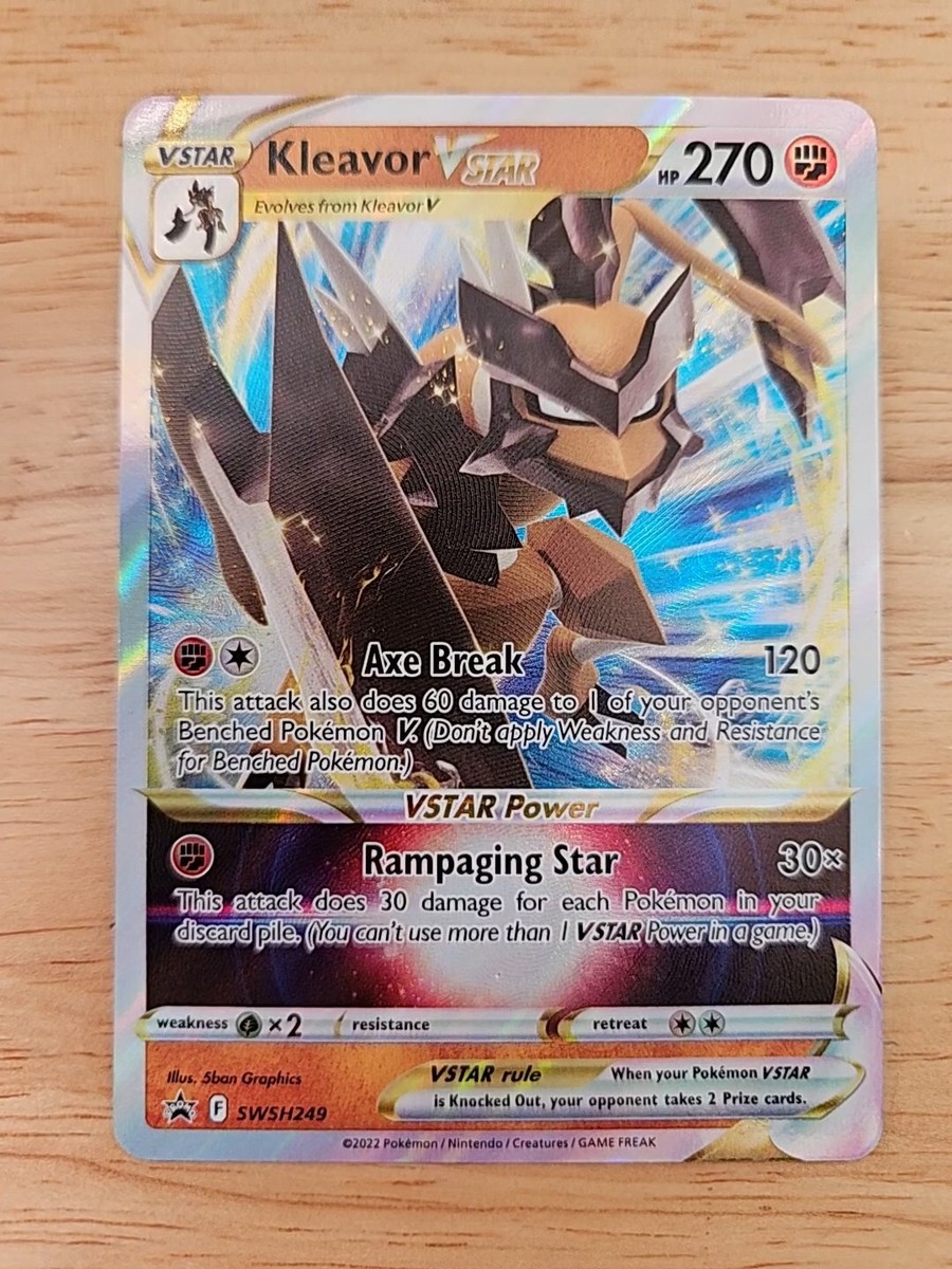 Kleavor Vstar SWSH249 NM Full Art Promo Pokemon Card Kleavor Vstar SWSH249 NM Full Art Promo Pokemon Card
