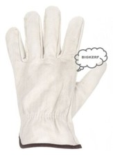 PREMIUM GRAIN COWHIDE LEATHER GLOVES - HUNTING - DRIVING - WORK - SIZE MEDIUM 