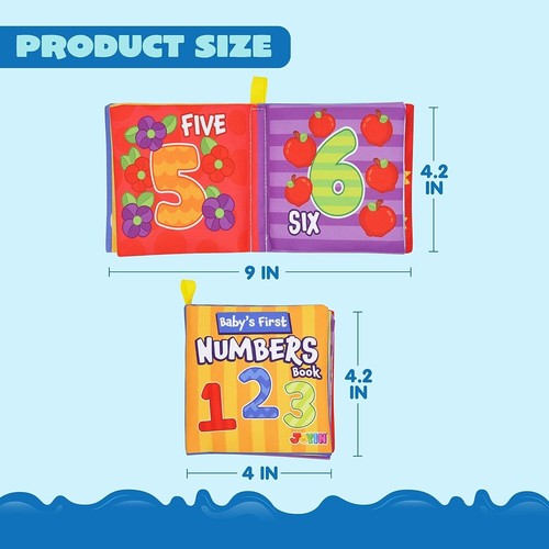 JOYIN 12Pcs Baby Bath Books Nontoxic Fabric Soft Early Education First Toys Gift - Picture 7 of 9