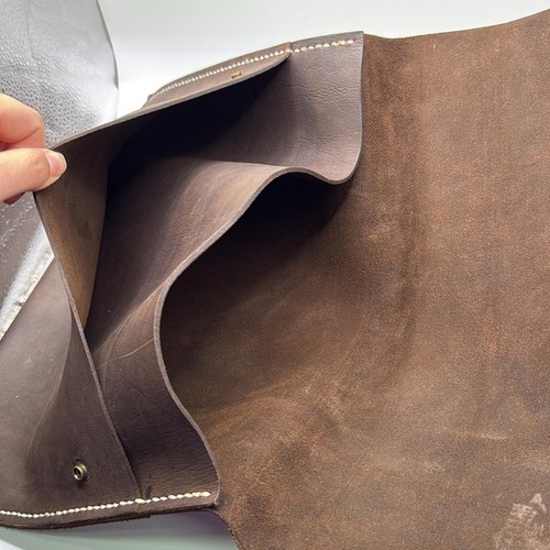 Haiti Made Brown Leather Mens Messenger Portfolio Document Majik Laptop Sleeve - Afbeelding 9 van 15