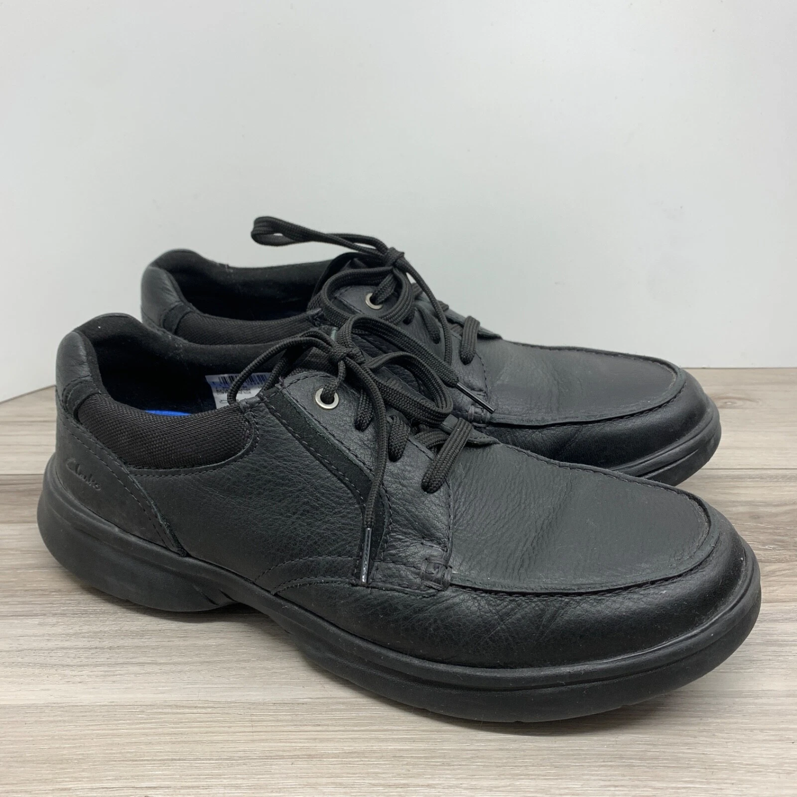 Scarpe eleganti Clarks Bradley Vibe Oxford da uomo 11 M nere in pelle stringate casual