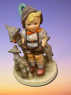 Goebel Hummel Little Goat Herder 5-1/2'' W Germany Vtg TM4 Figurine Signed