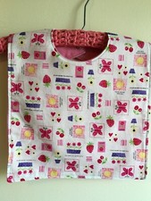 Bib for Baby or Toddler - Pink Garden print