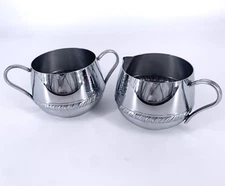 Creamer and Sugar Bowl - Vintage, Metal