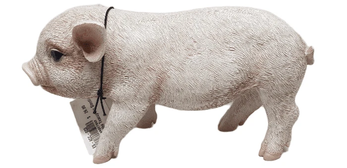 Outdoor / Indoor Garden Resin Animal Statue Pet Pink Gift Standing Pig Piglet - Изображение 3 из 4