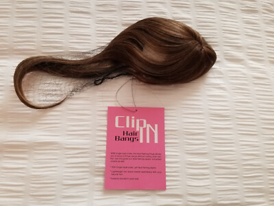 Cherry Brown Clip-In Hair Bangs for Face Framing with 360 Degree Clip Cover