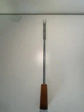 Vintage Rare Fondue Fork with Swirl Bakelite Handle Simichrome Tested