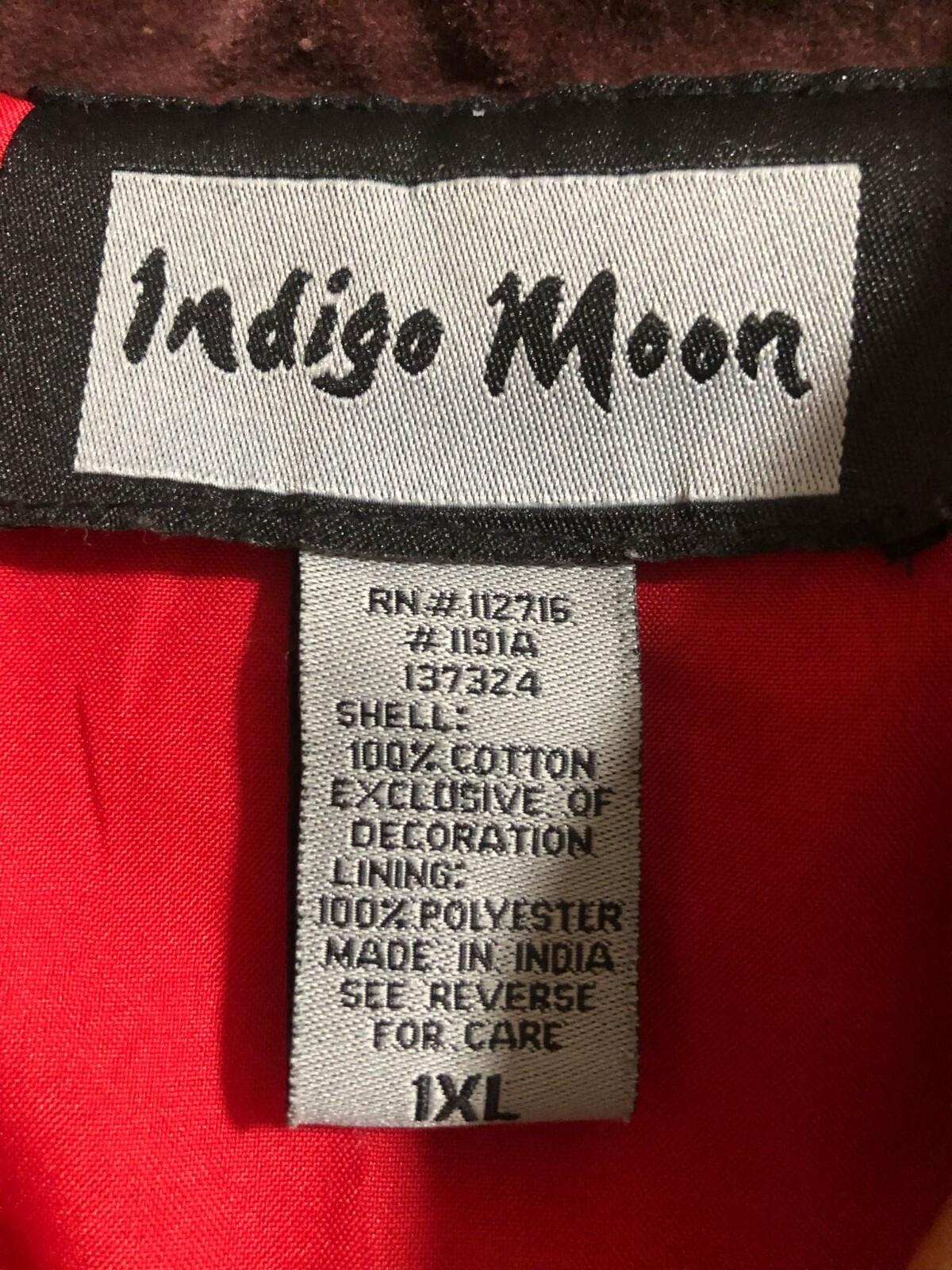 INDIGO MOON Patchwork Jacket Size 1XL Vintage Boh… - image 3