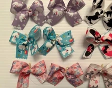 Poodle Dog Bows MED Dog Bows Bows for Poodle Dogs Pet Bows Grooming Bow USA Pets