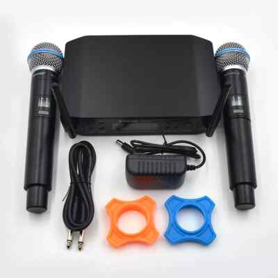 GLXD4 BETA58A UHF 640-690MHz Professional Wireless Microphone System 2 Mics NEW 