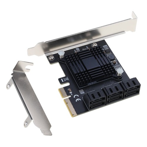 6 Port PCIE Expansion Card PCIE to 3 Controller 6Gbps SSD Card for PC - Afbeelding 1 van 8