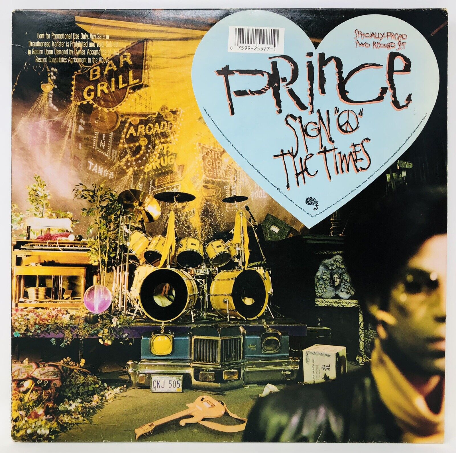 RARE Prince - Sign O The Times 2 LP PROMO + HYPE STICKER 25577-1 BB21 