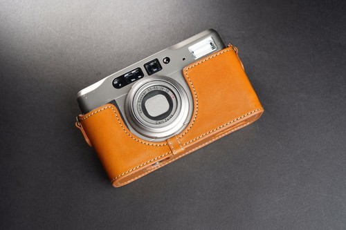 Genuine Real Leather Half Camera Case Bag Cover para Contax TVS ii Film Camera - Imagen 28 de 34