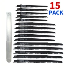 Reciprocating Saw Blades SATC 15PCS Pruner Saw Blades for PVC and Wood Cutting