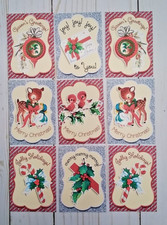9 Retro Style Christmas Handmade Pocket Letter Cards Scrapbooks Journals Crafts