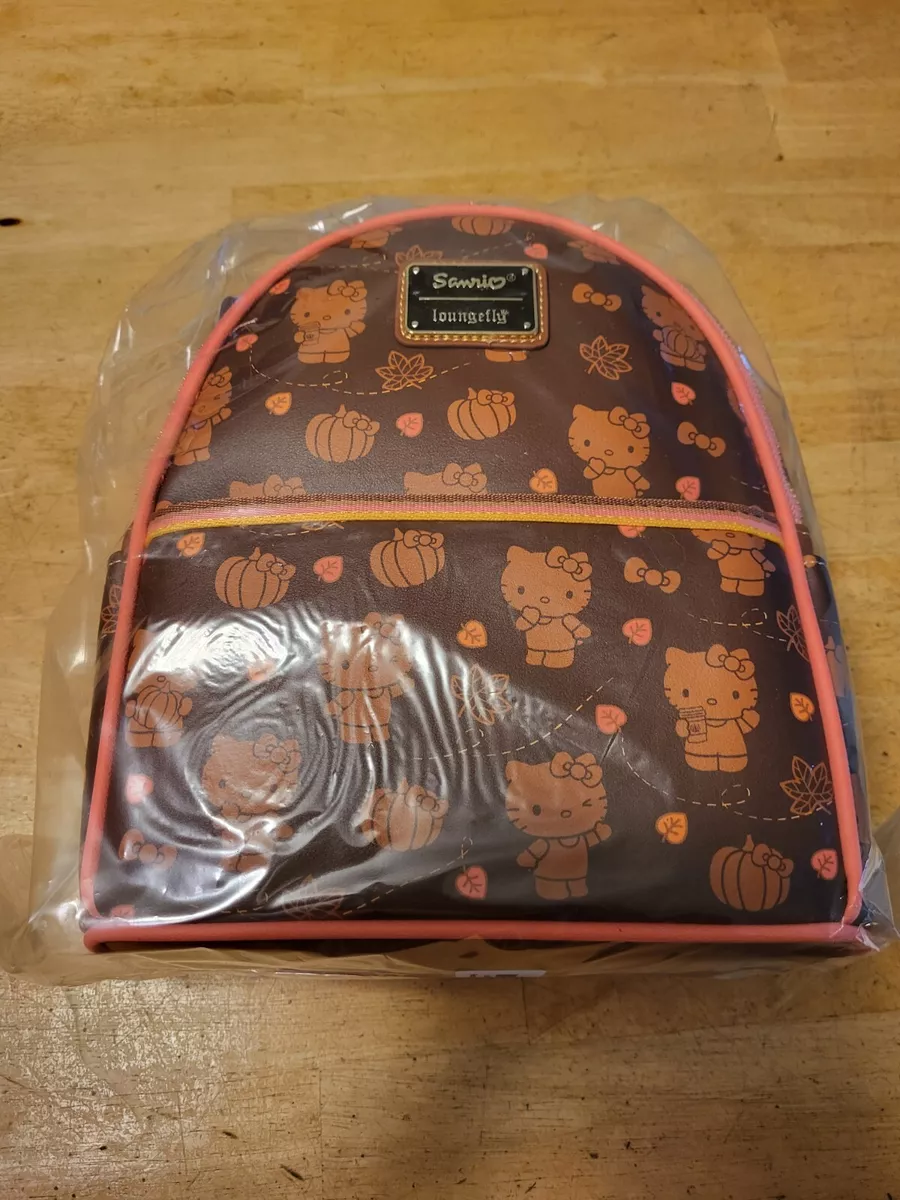 Loungefly Sanrio Hello Kitty Pumpkin Spice Convertible Mini Backpack