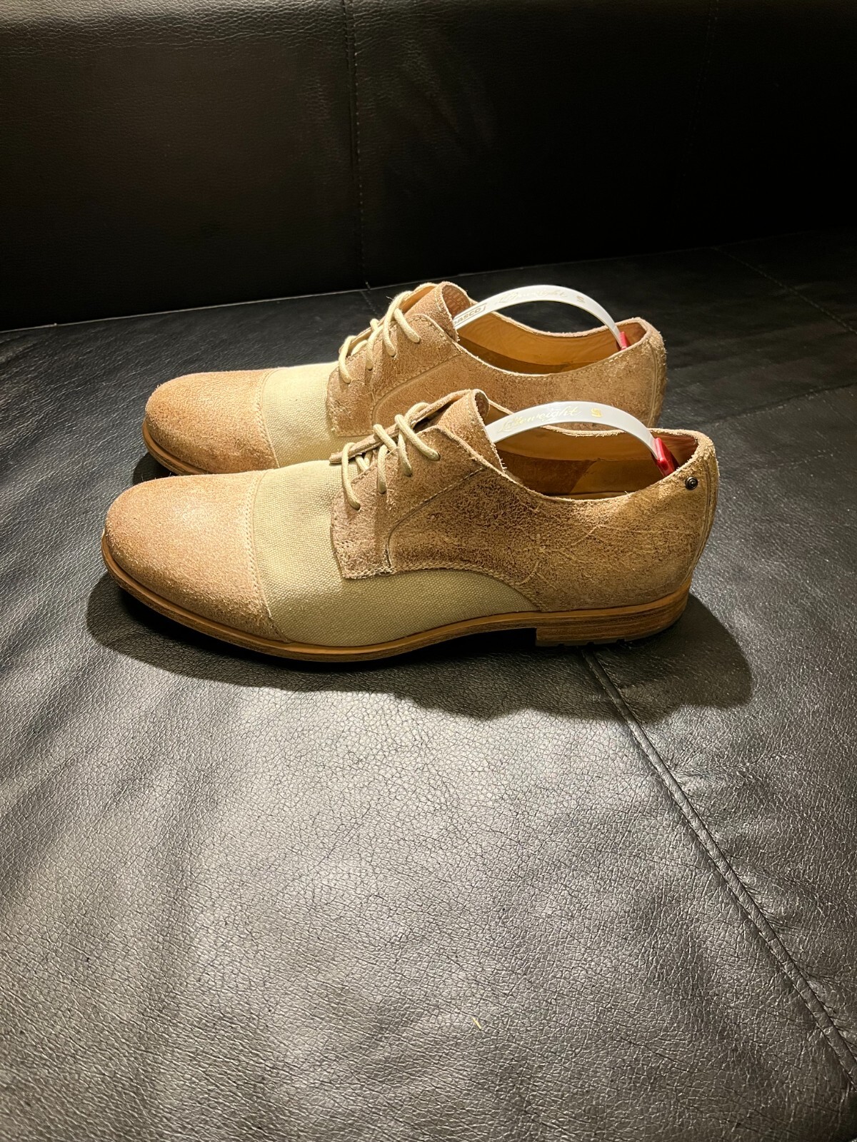 SAOLA Scarpe derby da uomo Rockport in pelle tela talpa suola in pelle UK 9 5 vestibilità ampia