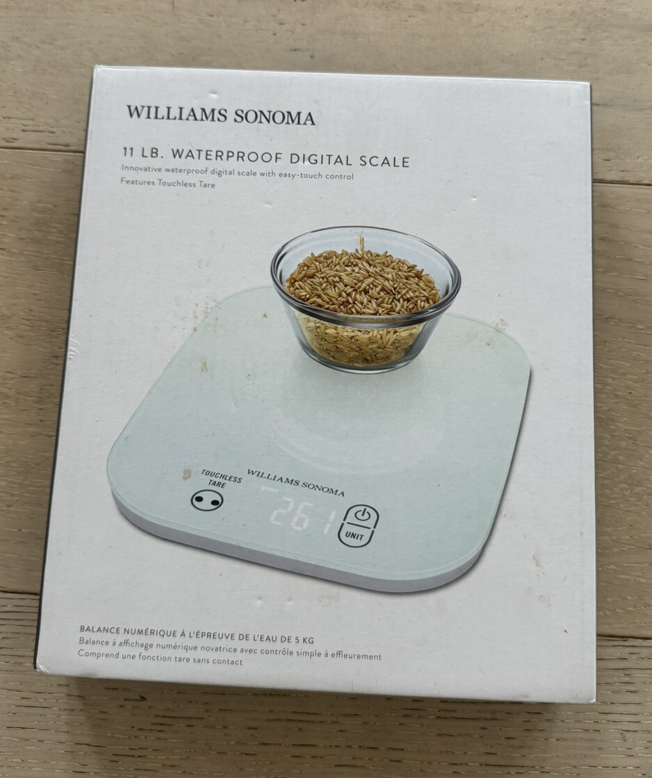 NIB Williams Sonoma Touchless Tare Waterproof Scale 11