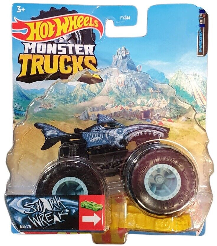 Hot Wheels Monster Trucks “SHARK WREAK “ Crushable Car “Wild Ride”