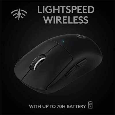 Logitech G PRO X SUPERLIGHT Wireless Gaming Mouse, HERO 25K Sensor, 25,600 DPI