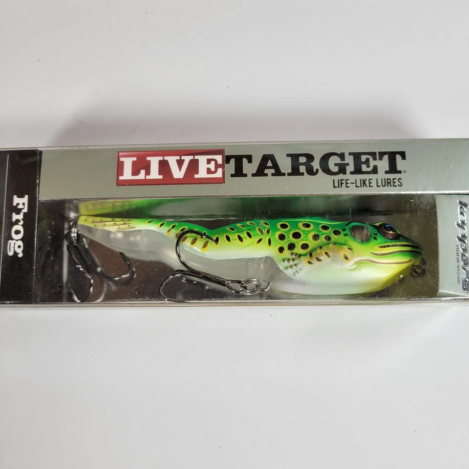 Live Target 4-5/8" Topwater Walking Frog Flouro Green Yellow 7/8 oz - Image 2 of 4