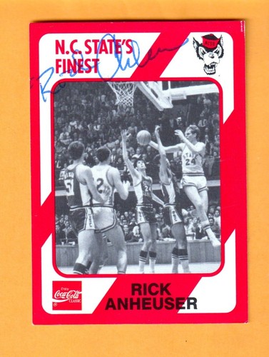 Rick Anheuser NC State Wolfpack AUTO Signed 1989 Card #2 Milwaukee Wisconsin