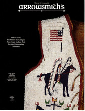 1993 AMERICAN INDIAN VEST PRINT AD, PICTORIAL, BEADED, TEXTILE EXHIBIT PRINT AD